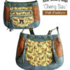 Cheng Sau Shoulder Bag pattern with 2 vertical front pockets and 2 back pockets
