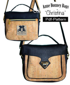 Christina Crossbody bag pattern, Crossbody Bag with a lid - pdf pattern, PDF bag pattern - Crossbody bag pattern, pdf Bag Pattern