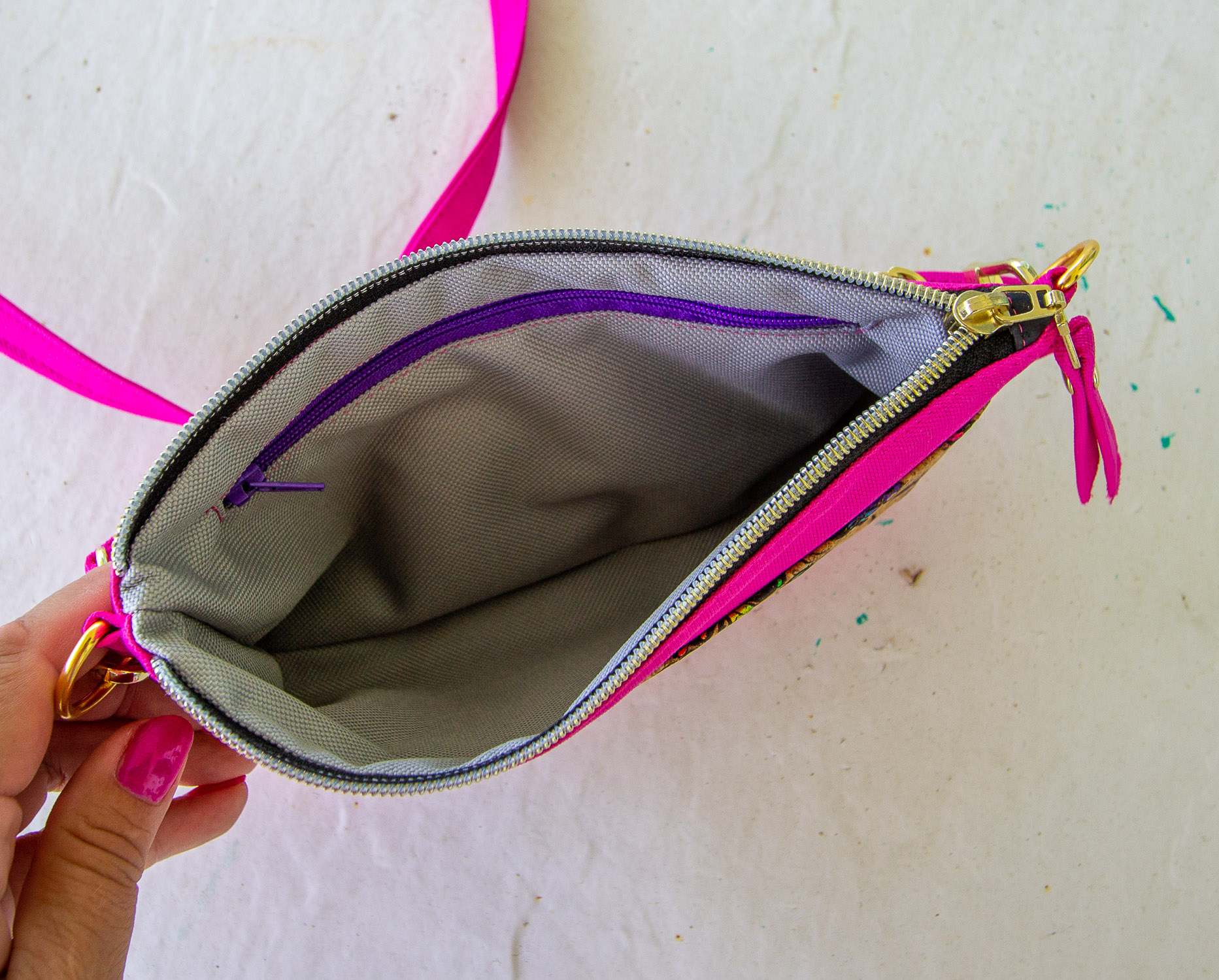 Easy Zipper Purse PDF Pattern Crossbody Bag or Wristlet