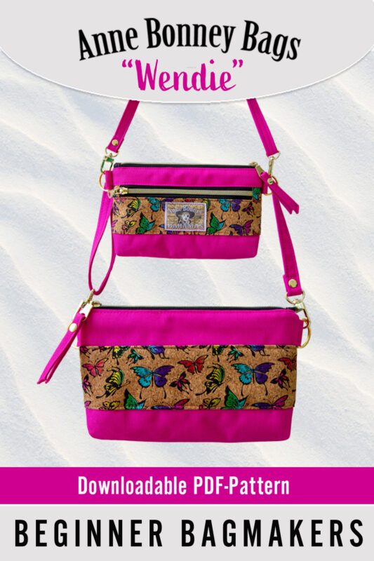 Wendie Wristlet Pattern, Easy purse pattern - Wendie PDF bag pattern - Easy Zipper pouch pattern, Wristlet Pattern, Crossbody bag pattern, pdf