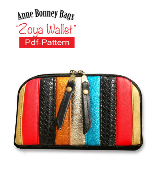 Zoya Zipper Wallet Pattern - PDF file for download