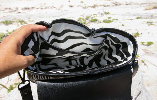 Sewing Pattern for Crossbody Bag with Lid, Front Zippers and Back Pocket  - Downloadable Pdf Pattern - "Flora Burn" - Image 14