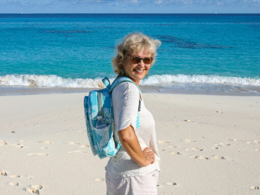 Rachel Backpack blue side